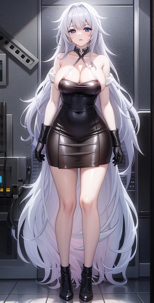 girl,Large Breasts,long hair,Topless,Bow,