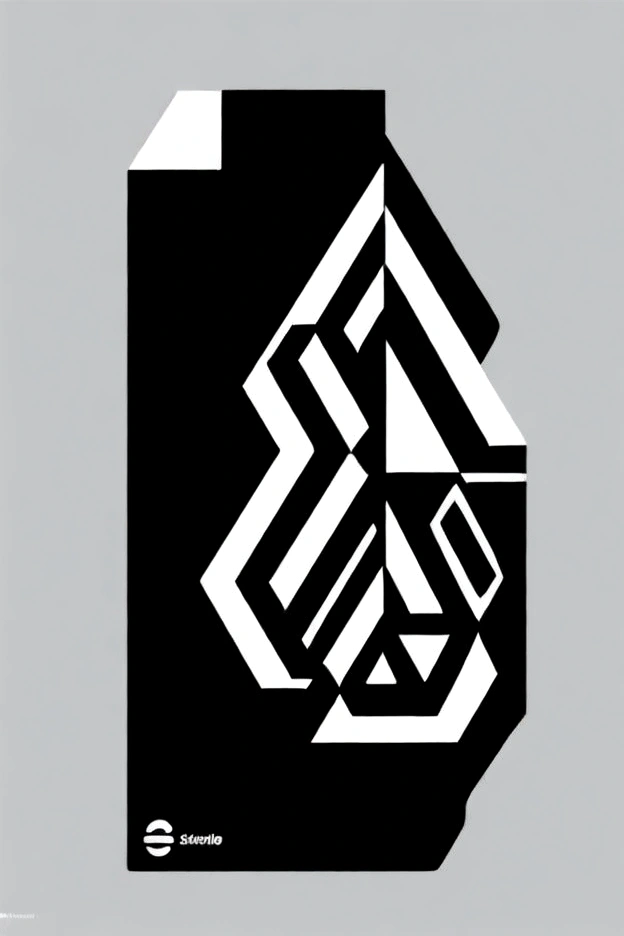 logo design that clearly incorporates both the “S” and “B” in a clean, modern style for a musical group band with a black and white color scheme on a plain white background,modern logo, sleek, streamlined, 2d, flat design, vibrant colors, simple