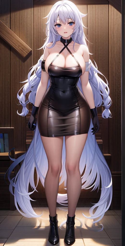 girl,Large Breasts,long hair,Topless,Bow,