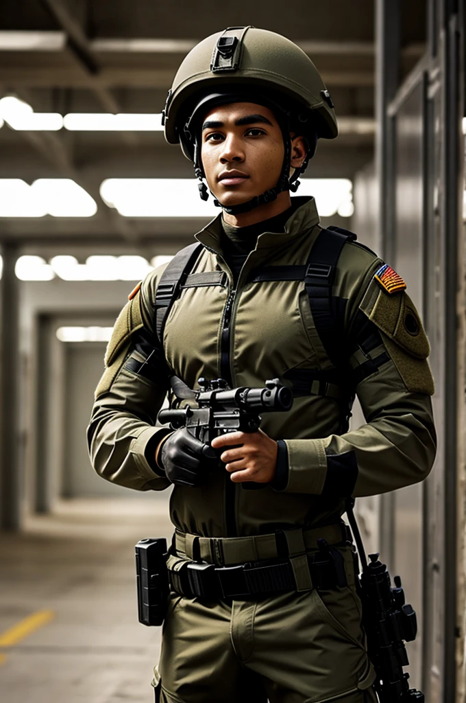 Indonesian national army fully armed with 4k full body armor