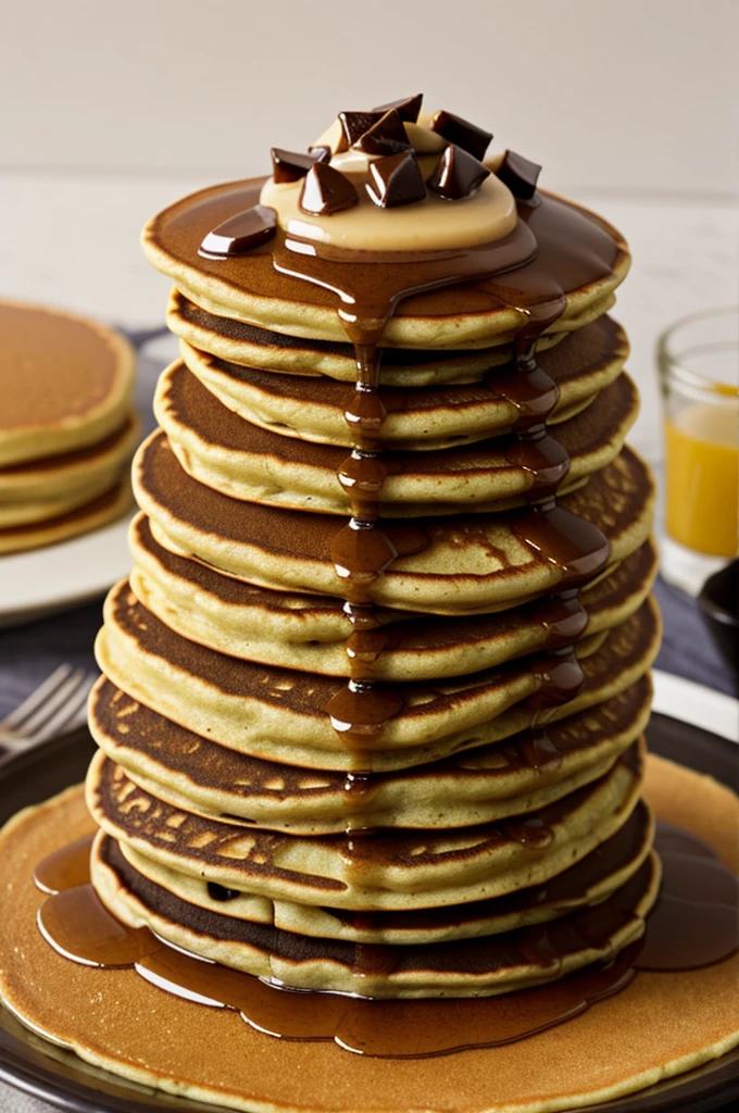Giant pancake army standing vertically