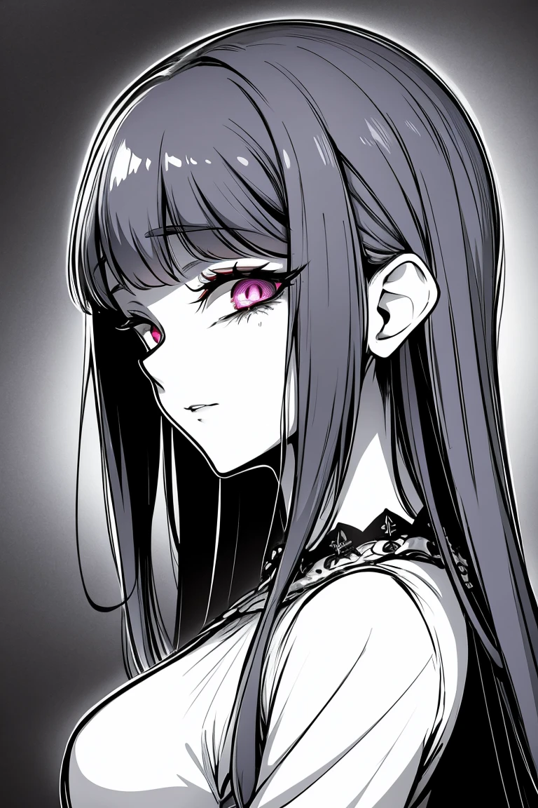 close-up of a woman with a knife and dress, in pixies, best rating on pixiv, pixive style, winner of the pixiv competition, Portrait of a Gothic Catgirl, Пиксив 3dcg, gothic maiden anime girl, anime monster girl, 1 7  anime goth girl, gasped, anime moe artstyle, seductive anime girl