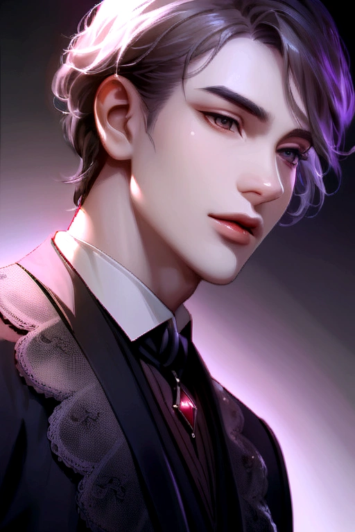 Change background  cyberpurnk handsome boy realistic face