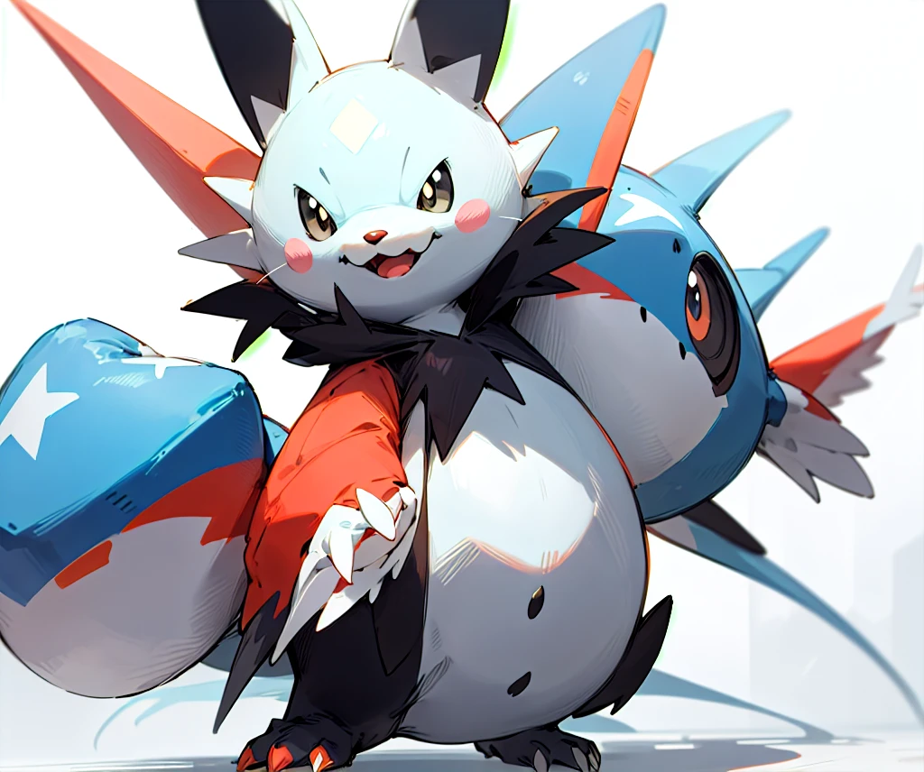 ,pokemon _(creature_), white background, solo,full body, ,easyEvolution, cute