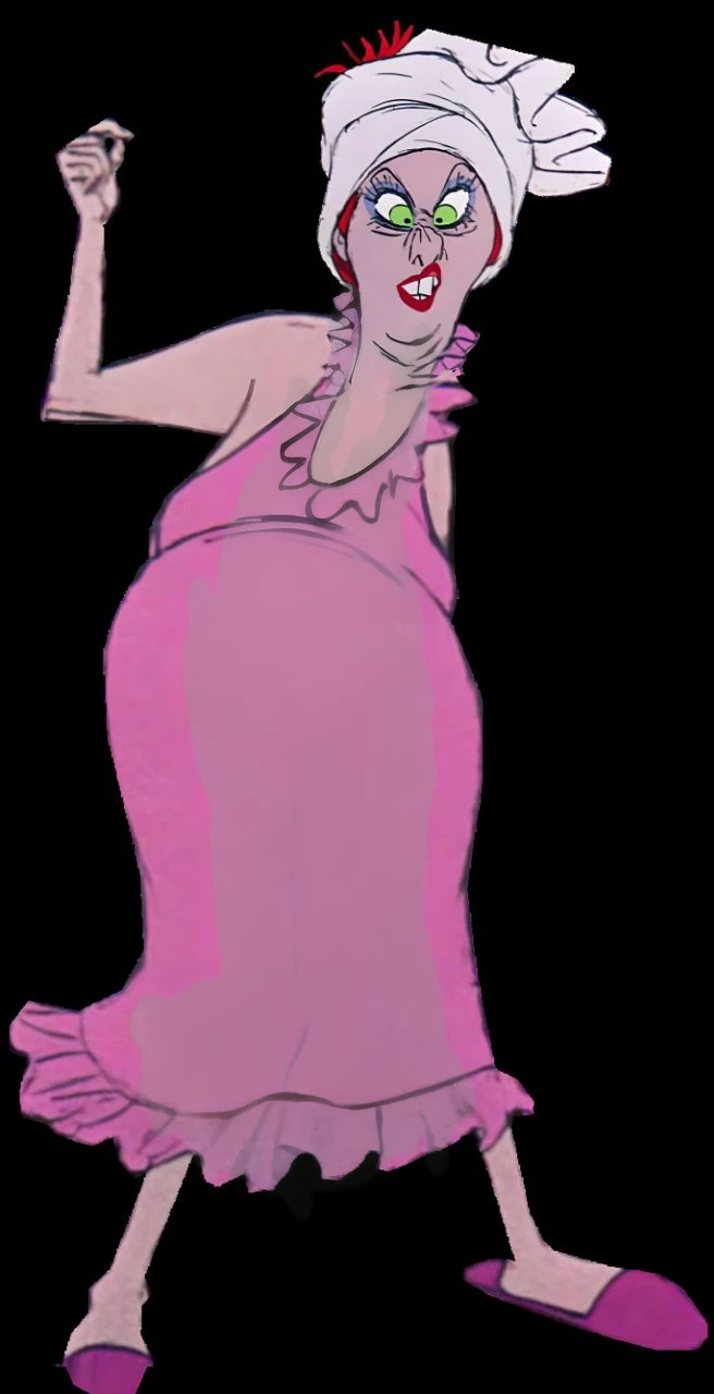 Madame Medusa wearing pink nude long sleeve transparent plastic sheer Nightgown on for her naked body four penises Peeing on basement floor.