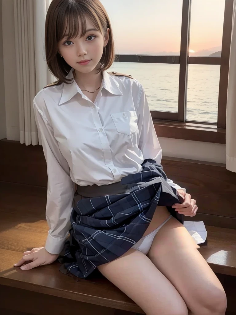White panties are visible