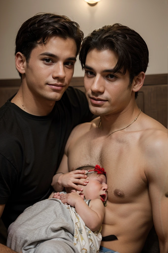 man with his boy friend make a baby