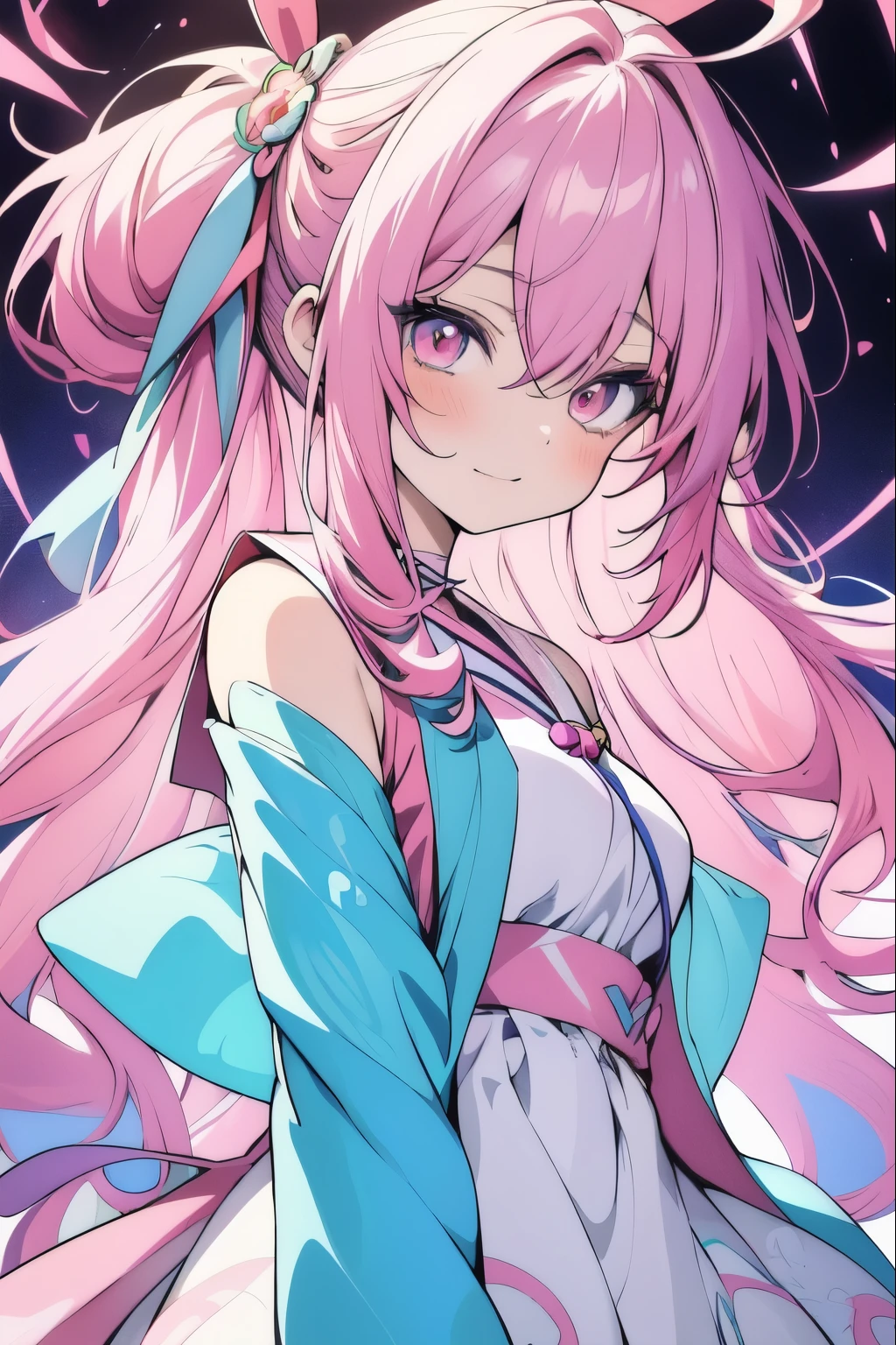 Anime girl with colorful hair and colorful dress, rossdraws pastel vivid, rossdraws cartoon vibrant, Anime Style 4k, Beautiful anime portraits, art germ colorful!!!, ! Dream Art Germ, Beautiful Anime Girls, Anime style digital art, Anime Art Wallpaper 4k, Anime Art Wallpaper, Digital anime art, Highly detailed art gems
