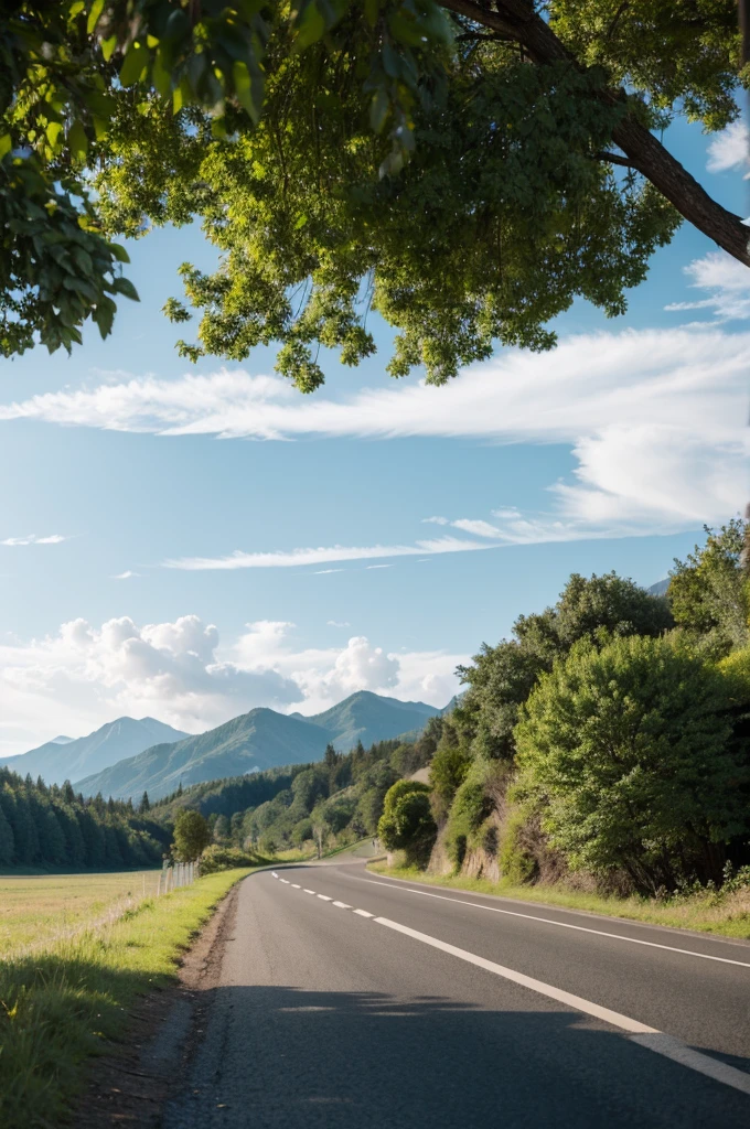 Beautiful roadside scenery，Close-up sense of speed