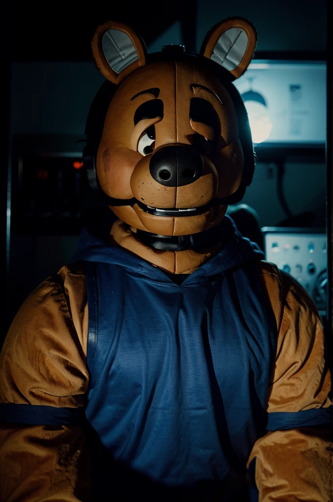 Five Nights at Freddy's Springtrap, masterpiece, fear, Dark atmosphere, Red Eyes, Detailed shadows, rot, simulation, Mechanical Abomination, rot, Full body view, Forest environment