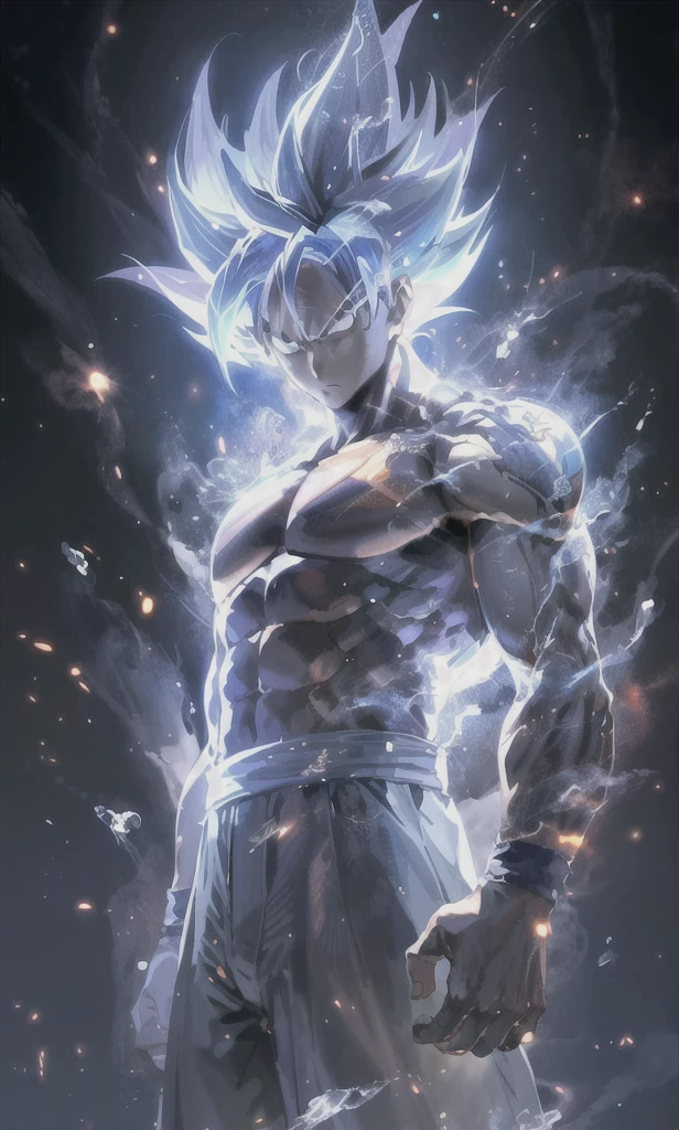 a close up of a person with a very large body and a very big body, ultra instinct, an epic anime of a energy man, 4 k manga wallpaper, super saiyan blue, anime wallaper, 4k anime wallpaper, anime wallpaper 4k, anime wallpaper 4 k, character dragonball, highly detailed portrait of goku, human goku, super saiyan goku