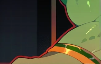Muscular gay reptile with big detailed cock