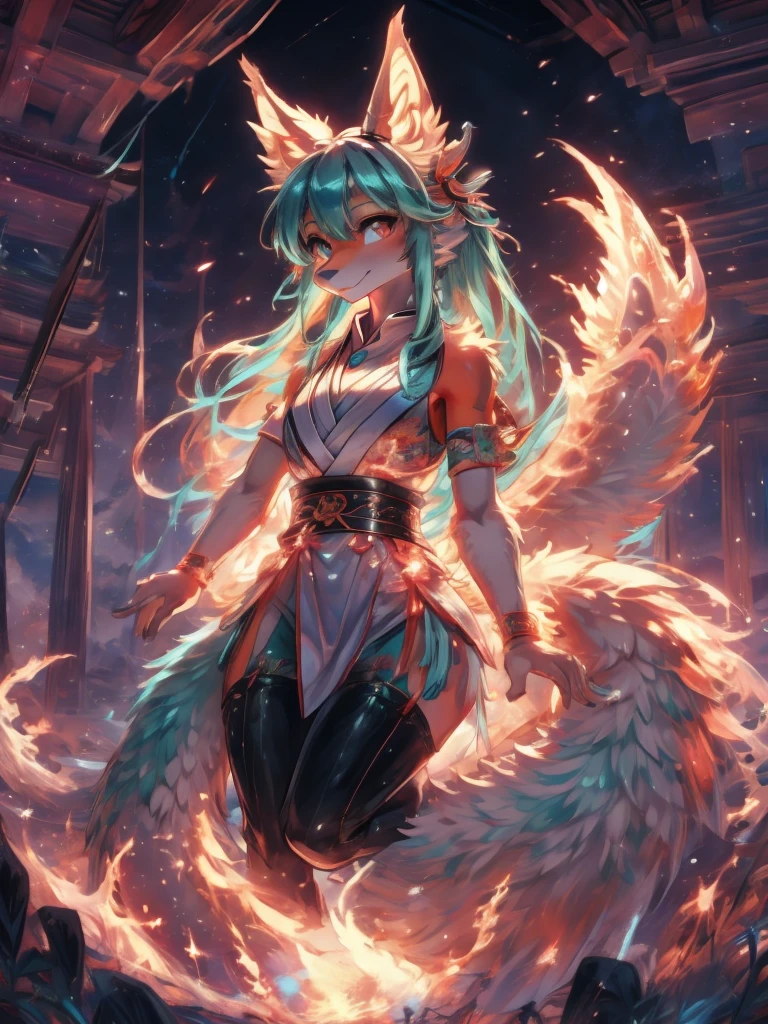 Hatsune miku alta definicion buena anatomia add_detail:1, orejas de kitsune, japanese shrine landscape add_detail:1, fullbody descalza add_detail:1