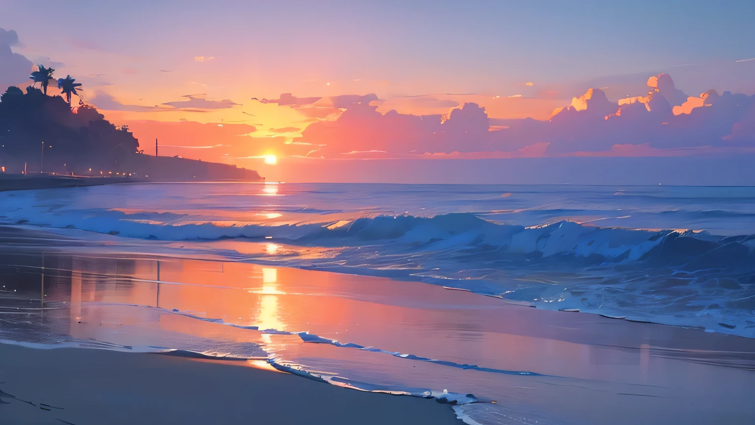Beach Landscape_Sunset_Wallpaper
