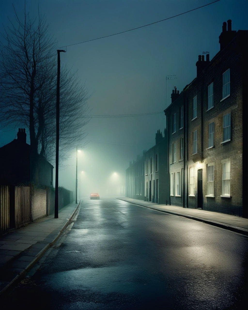 Breathtaking Todd Hido style - night backer street london . awardwinning, proffesional, highy detailed