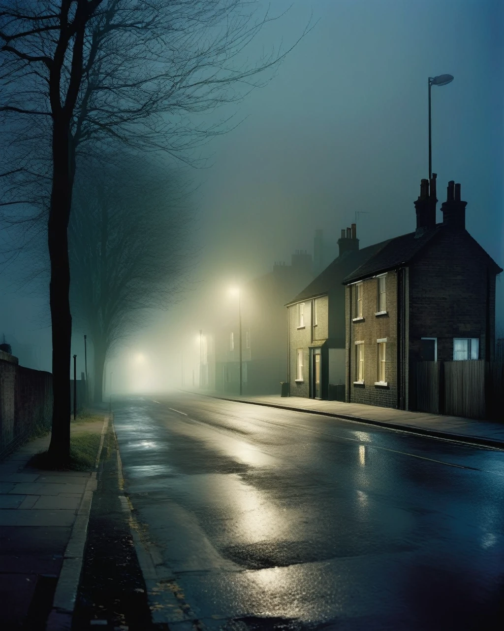 Breathtaking Todd Hido style - night backer street london . awardwinning, proffesional, highy detailed