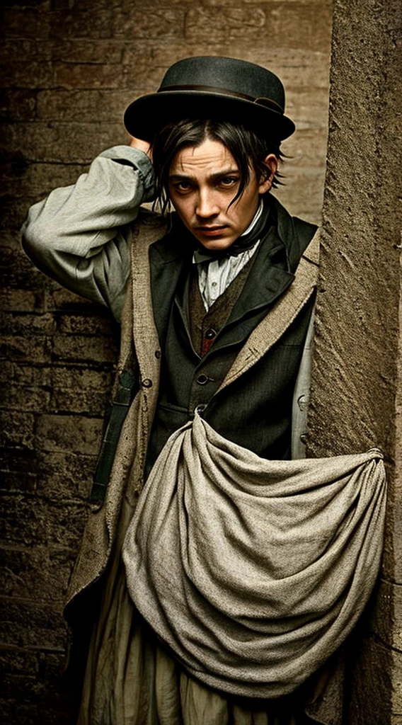 Twisted Oliver, an Oliver Twist story, creepy horror, HD, Ultra Realistic, Photo