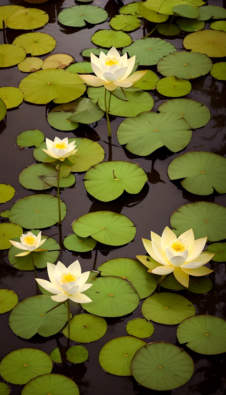 lotus, Green Stem, Silt emerges from the water, Golden Light, Buddha's Light Shines, Ultra HD, Retina, masterpiece, precise, Super Detail, High Detail, high quality, high resolution, 16K,Gold background,