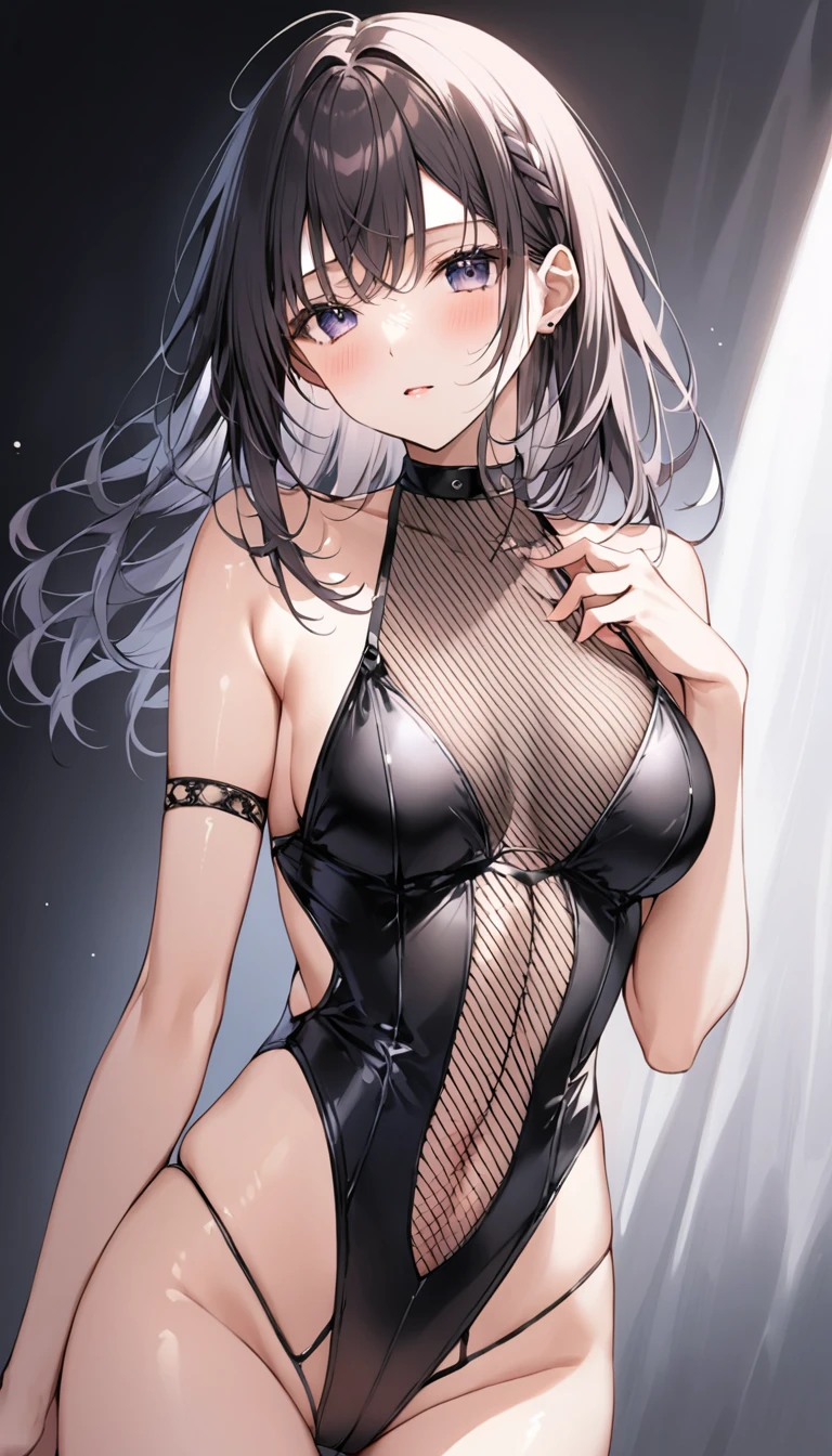 Dystopia、Erotic、Sexy mesh lace leotard style swimsuit