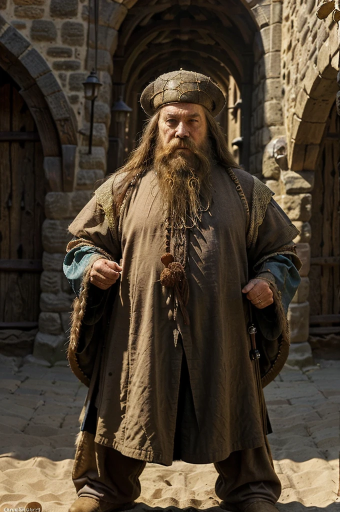 concept_art, (upper_body:1.4), old (man:1.2), (figthing_stance:1.2), (long_beard:1.2), (wearing_medieval_mage_clothes:1.4), ultra_realistic, ultra_detailed, looking_at_side, facing_side, background_cataclysmic_volcano sand_spell CastSpell