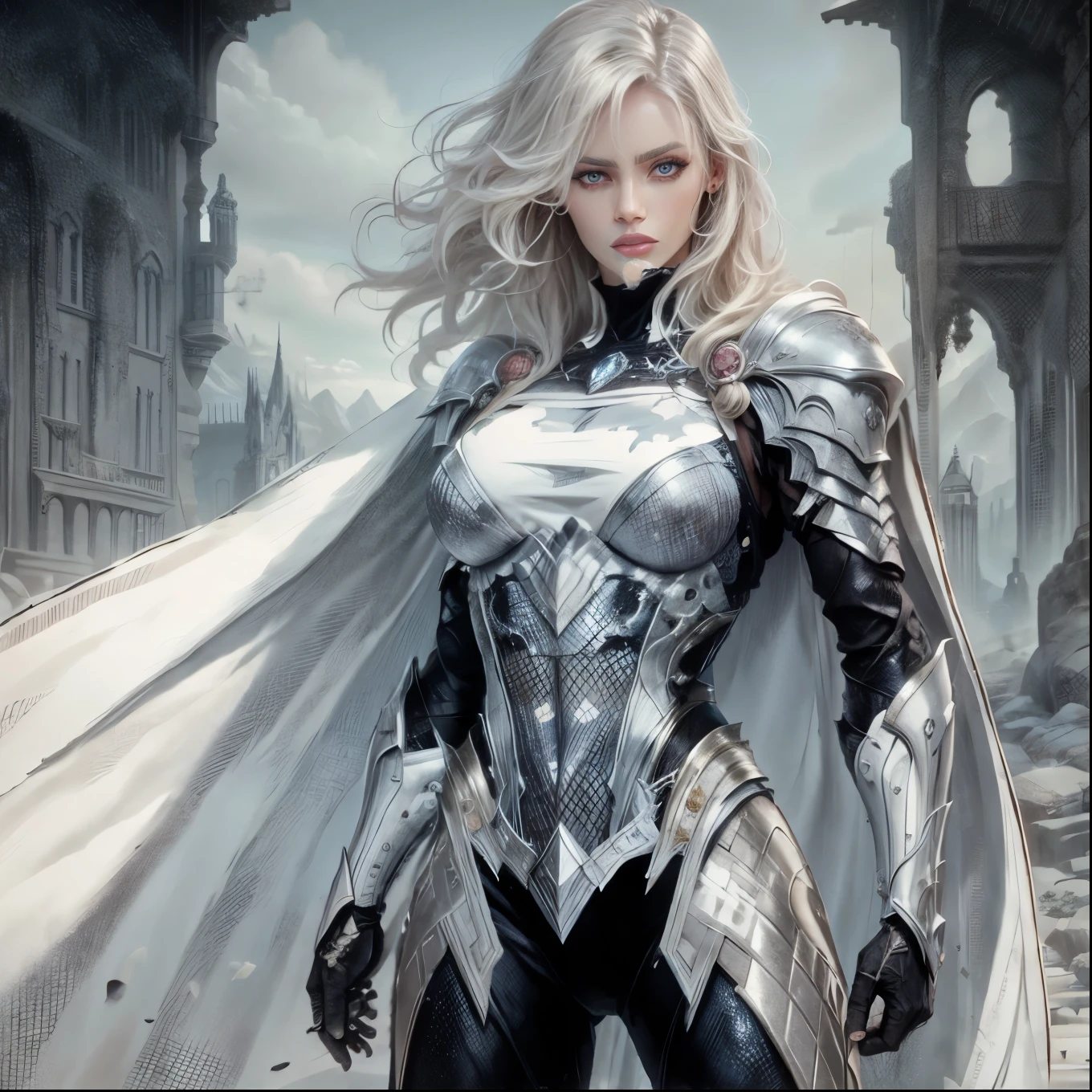 Asgard，Valkyrie，muscular woman, Lady Knight，anatomical correct，epic fantasy digital art，Masterpiece artwork，8K，high definition resolution，detailed drawing，Quality Superior，, Epic composition, muscular body