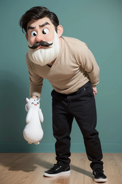 (Upin cartoon character) (mature) mustache, handsome style, standing,