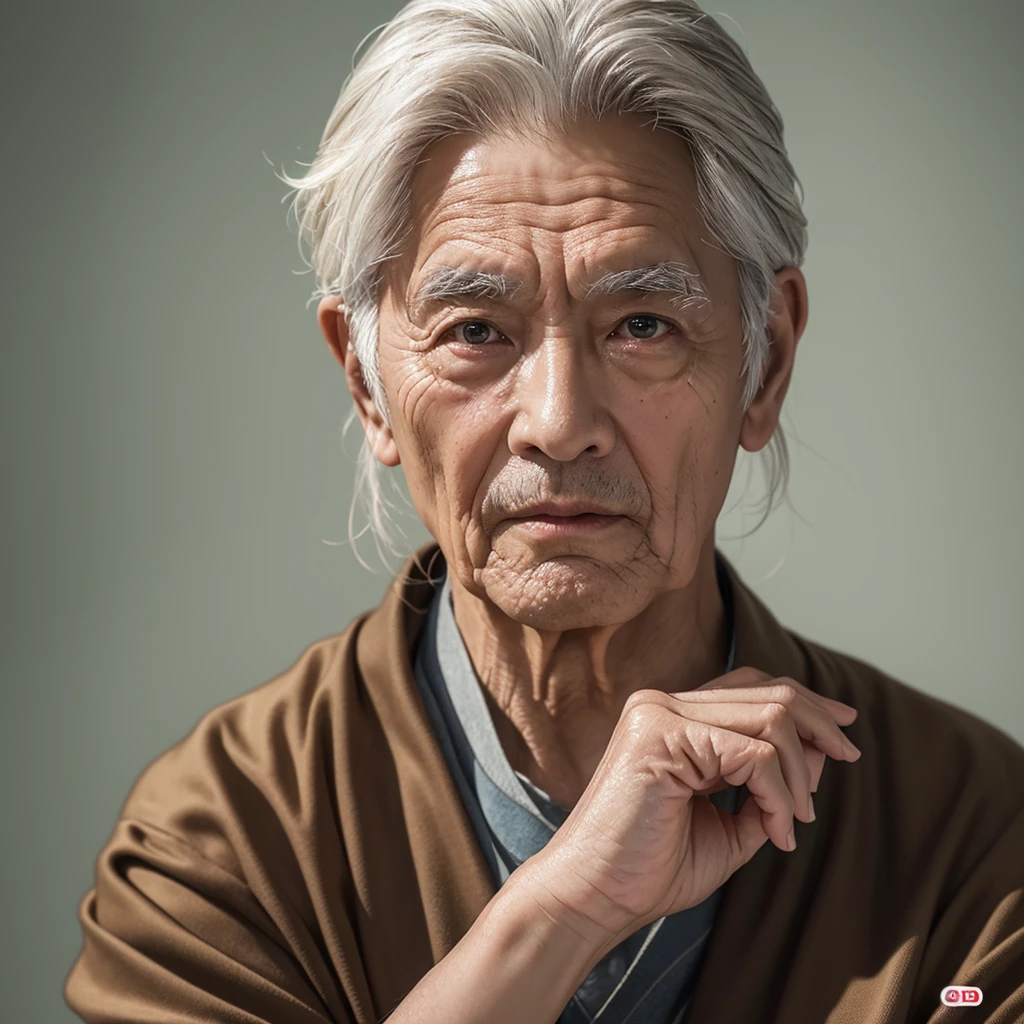 Medium-sized display, Medium shot, Written border depth, Break, Upper Body, angle, masterpiece, angle, (RAW photos, best quality), best quality, Very detailed, CG, 8k wallpaper, Vicissitudes, Older male protagonist，Chinese elderly，80 years old，male，Solitary, Divide salad, Look directly at the audience, front