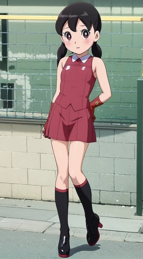anime girl with black red hair and  eyes wearing a vest, render of april, shizuka,hot,sayori, sexy latex dress,close up iwakura lain,big , 8k portrait render, render of a cute 3d anime girl, photorealistic anime girl render, smooth anime cg art, close up of a young anime girl, anime visual of a cute girl, rin, anime moe artstyle