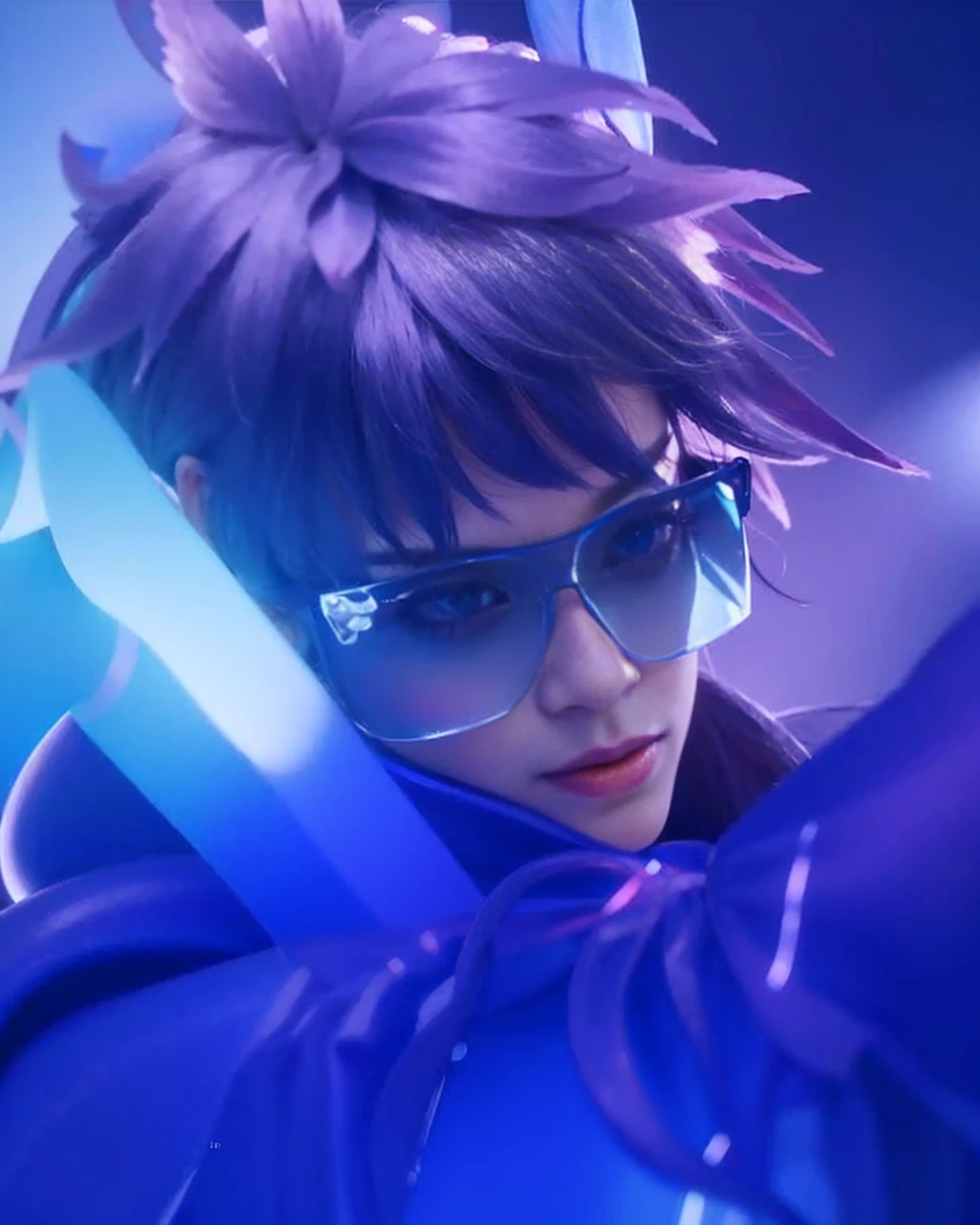 (8k, best quality, masterpiece:1.2), (realistic, photo-realistic:1.37), ultra-detailed,
A detailed portrait of 1 girl 21 year old girl, fantasy character, blue eyes, tosca hair color, detail face, pale skin, face facing the camera, wearing queen costumes, zodiac suit. The scene is illuminated with professional lighting, photon mapping, and radiosity, with Tetsuya Nomura Style and a zodiac feel, gemini cosplay, zodiac gemini vibes. In the dark forest river terrible background with blur or bokeh effect, neon details, realistic light.
