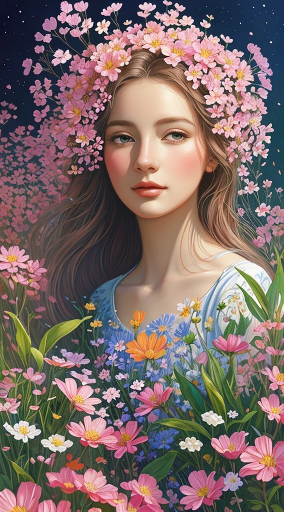 (Illustration:1.3) beautiful planet earth with flowers and plants sprouting spring day (by Artist Anna Dittman:1), (((masterpiece))), (((best quality))), ((ultra-detailed)),(detailed light),((an extremely delicate and beautiful)),
