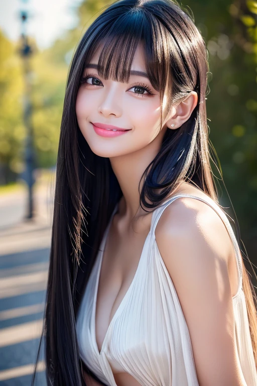 (((A real beauty))), Black Hair、folder、Round eyes、False eyelashes、Straight Hair, correct、Pink lipstick、Striped Hair、Brown Hair、Blue Hair、(Dark blue hair)、(Gradient Hair)、Asymmetrical Hair、Hair behind the ear、Crossed bangs、Long Hair、(お尻までLong Hair)、Long Hair、Straight bangs、Smooth, silky hair、Hair up on one side、とんでもなくLong Hair、Valletta、Light brown eyes、Ring Eye、Round eyes、Wicked Smile、A light smile、Cast a Shadow、(Extraordinary presence)、Atmospheric perspective、Film Grain、Backlight、Exposure、Lens flare、、最high quality、超High resolution、超High resolution、Very realistic, masterpiece、correct、Textured skin、high quality、最high quality、Awards、32k, 髪のfolder、Cunning、A light smile、Shy laugh、Redness in the ears、correct、Subjective、Shine、360° View、Very detailed、超High resolution、解剖学的にcorrect、masterpiece、Emphasize the chest、High resolution、High detail、Long eyelashes、A slight blush、Compensate, (((Full Body Shot)))、Arms raised pose、Shooting from a distance、Various angles of view、