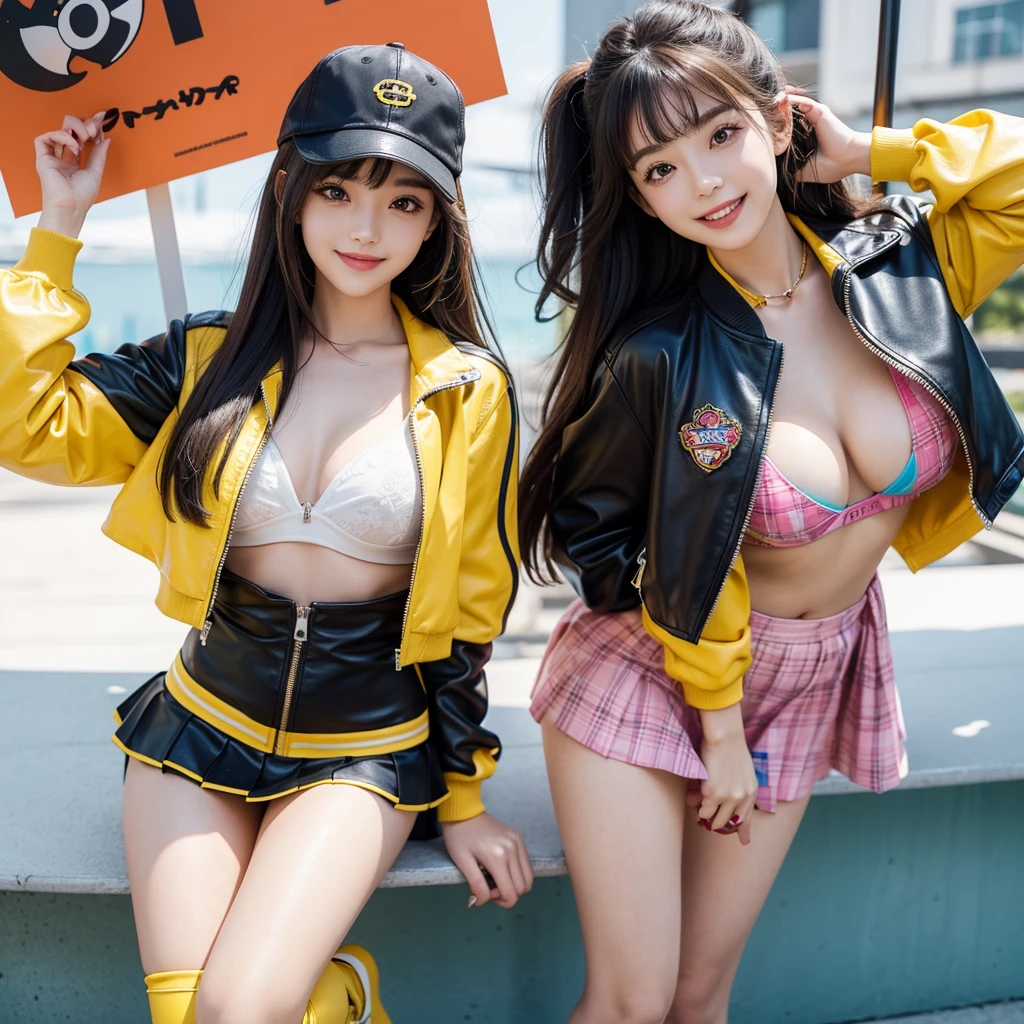 best quality,In 4K,beautiful girl,middle School girls,double eyelid,Swimwear,bikini,Ocean,Wearing a cap cap,gravure idol,Model,smile,highest quality,big breasts,hyper real stick、She has her bangs down,beautiful girl,Maid clotheasterpiece,perfect face,perfect breasts,long hair,Outstanding style,stimulating,Cute outfits,Horny girl,double eyelid,Naughty Girls,Erotic and cute,mini skirt,ribbon on uniform,colorful hair color,yellow eyes,leather jacket,horny girl,Knee-high boots,
Colorful,multicoloured,future fashion,smile,,zipper bra,Multicolored clothing