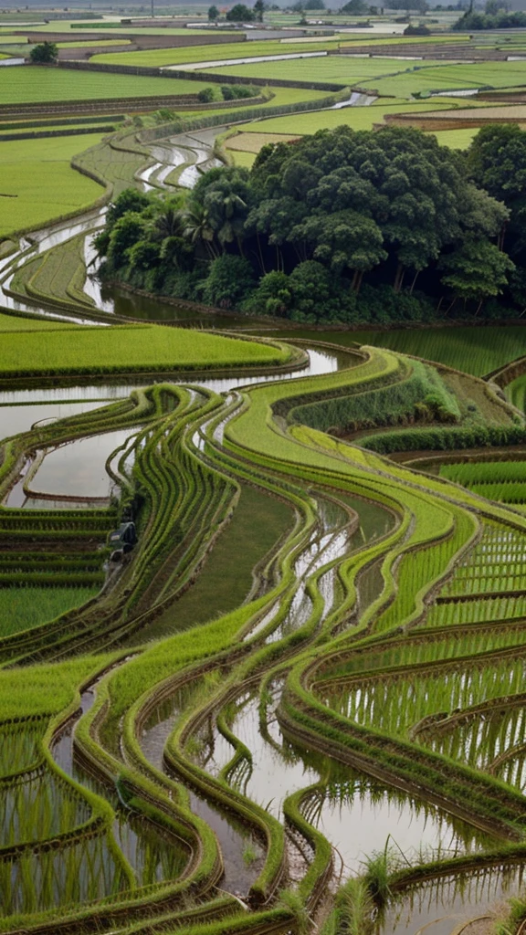 Beautiful rice fields