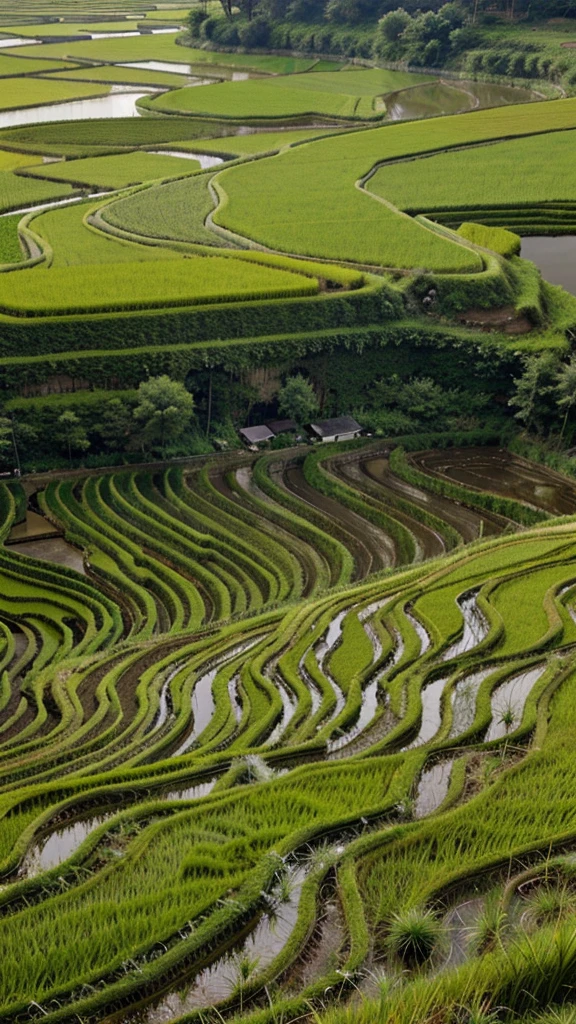 Beautiful rice fields