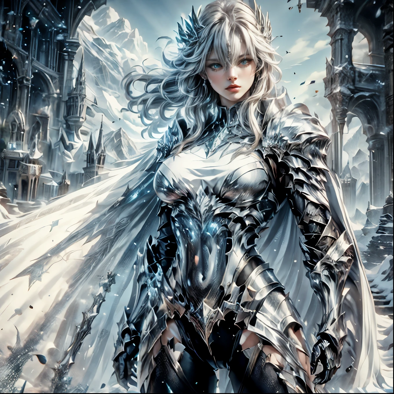 Asgard,Valkyrie,muscular woman, Lady Knight,anatomical correct,epic fantasy digital art,Masterpiece artwork,8K,high definition resolution,detailed drawing,Quality Superior,, Epic composition, muscular body