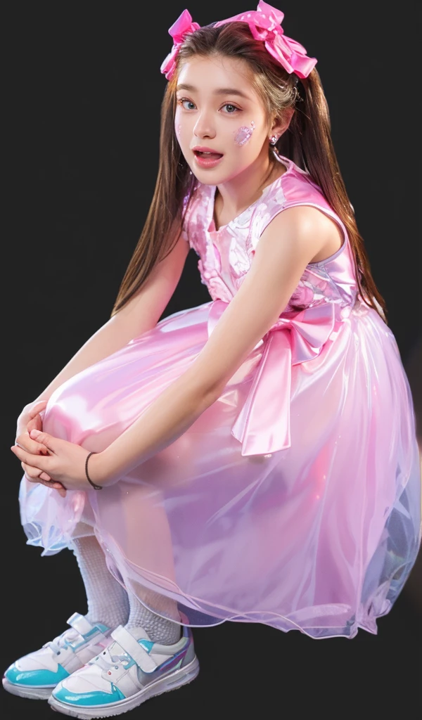 3d style, simplified design, 3d render, glossy texture, smooth 3d model, multiple light sources, rim light, sharp post effects render, (glossy plastic texture with multiple big light probe refractions), perfect cgi, smooth silhouette, high intensity refraction, (super glossy material), most beautiful vfx , blue background, plastic refractions, realistic, 4k, high resolution, rim light, photo shoot, commercial photo, profile shot, 4k, rim light, high resolution, 4k, glossy texture, smooth 3d model, multiple light sources, rim light, sharp post effects render, (glossy metallic texture with multiple big light probe refractions), perfect cgi, cgi art created only with gradients, smooth silhouette, high intensity refraction, (super glossy chrome material), most beautiful vfx, blue background, chrome metal refractions, multiple light sources, rim light, sharp post effects render, perfect cgi, digital art, detailed digital art, reflective, best quality, 4k, masterpiece:1.2, ultra-detailed, realistic, vivid colors, dark and moody lighting, The image of the highest quality, ensuring every detail is showcased perfectly. It in 4k resolution, allowing viewers to immerse themselves in the richness of the colors and intricate details. The realistic rendering. under the spotlight, reflecting, high-resolution image, realistic rendering, dark background, and rim light photorealistic The image features three characters standing in front of three houses. The characters are a red-haired mermaid, a purple cat, and an orange dog. They are each holding a yellow maraca