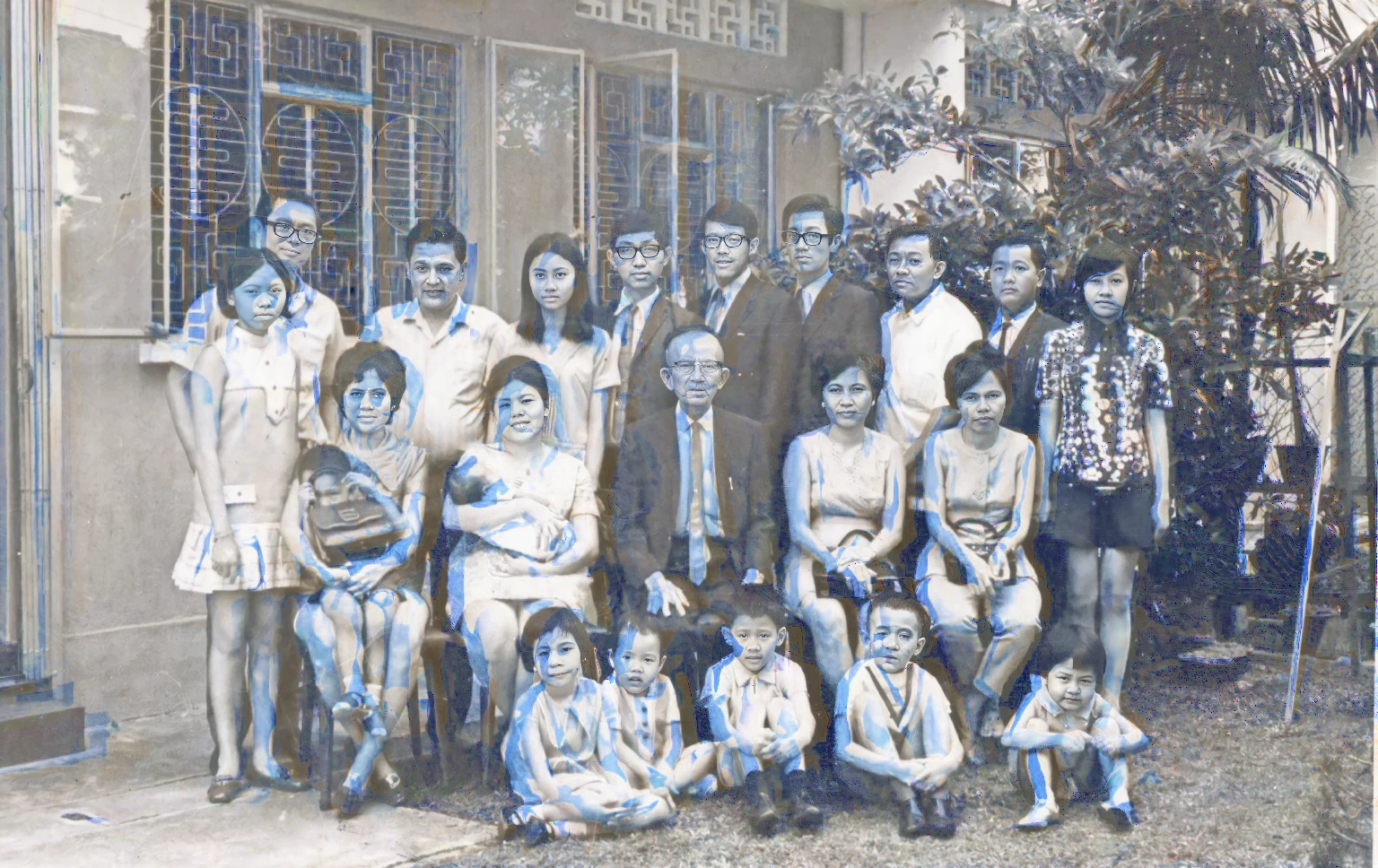 trespassing of village shot, and holding the Singapore stars, rundown street in stina town, with vendors selling traditional rose postcards, as people dancing, and colorful buildings standing in the center of the street, saloon looking off into the distance