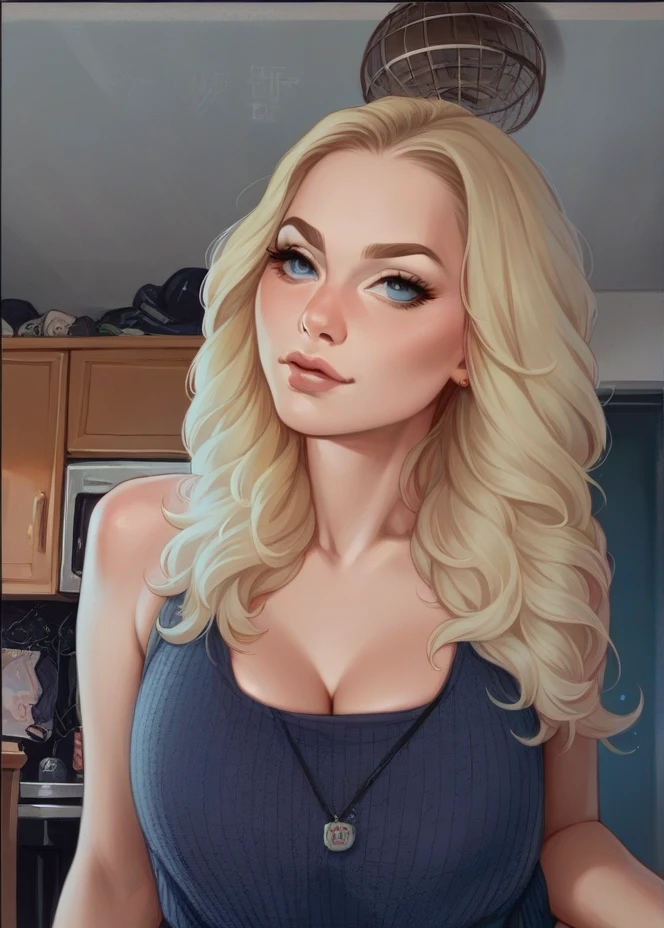 blonde with gigantic huge perky double D's