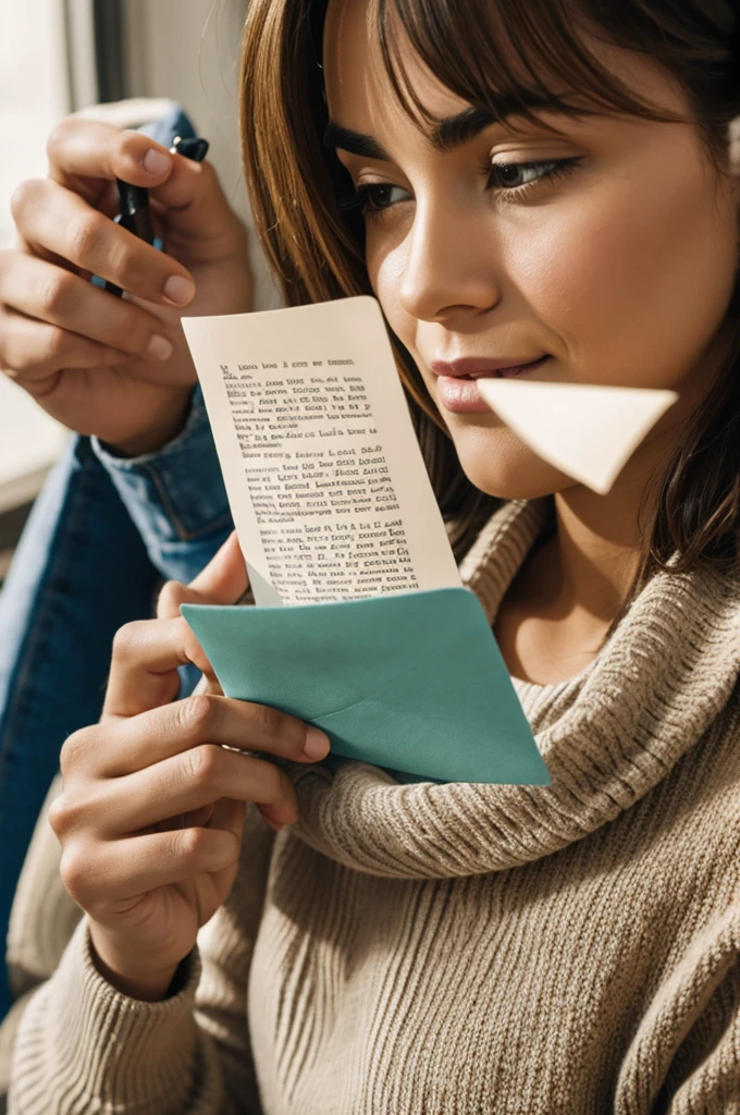 Person reading a letter
