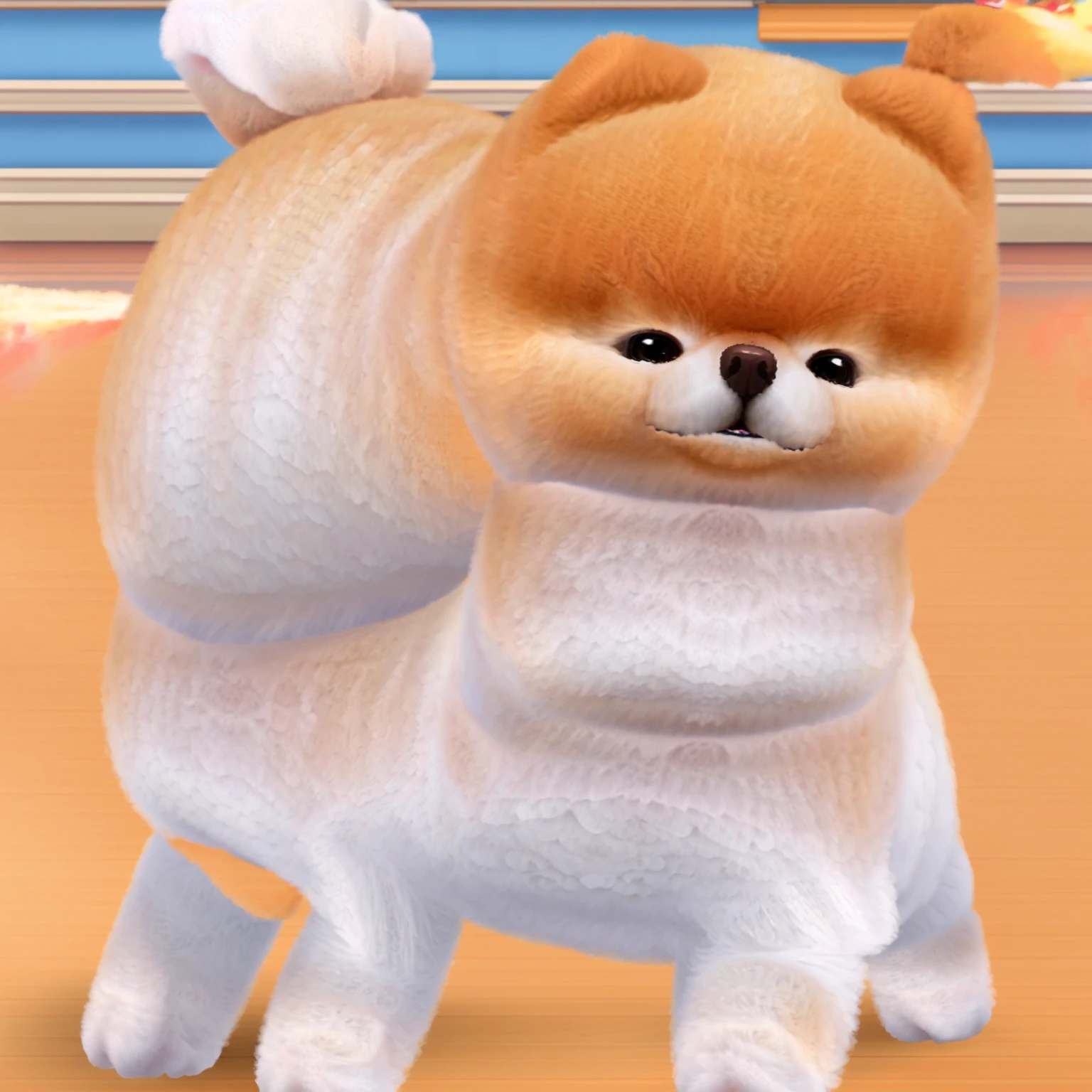(masterpiece, The most fluffy little Pomeranian，Fine fluff，Extremely fine hair，最good quality，masterpiece，（Soft colors：1.2）good quality:1.2), 