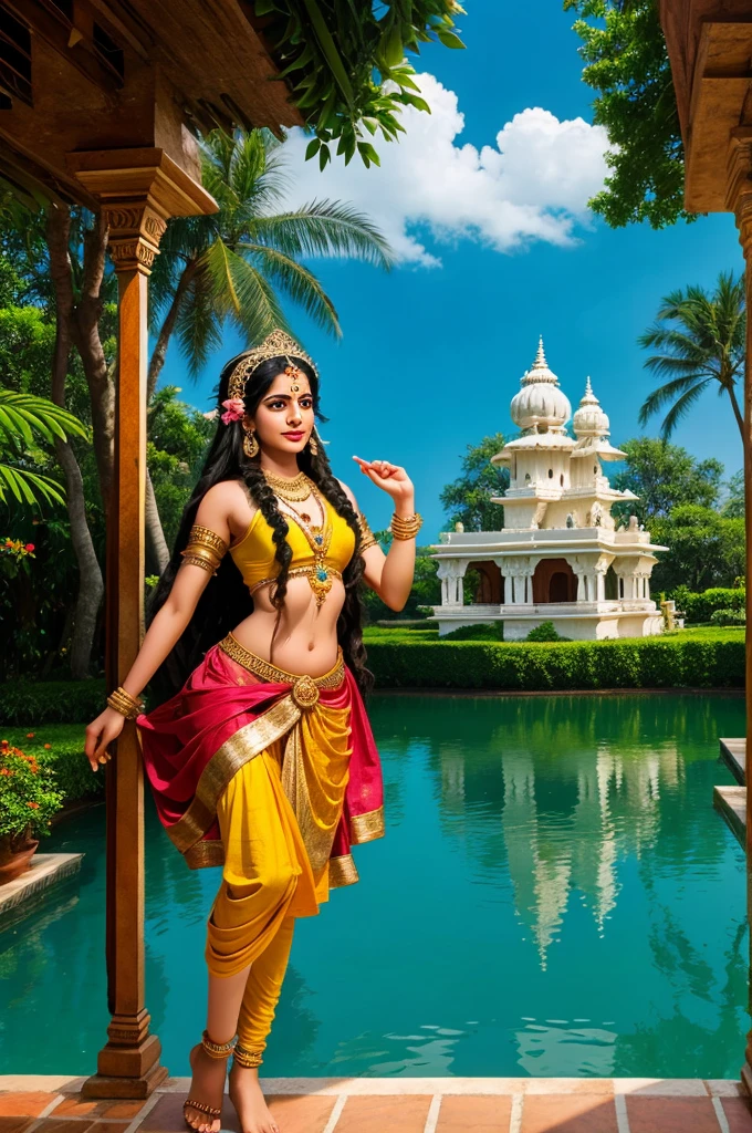 Radha Krishna god, asthetic, environment 