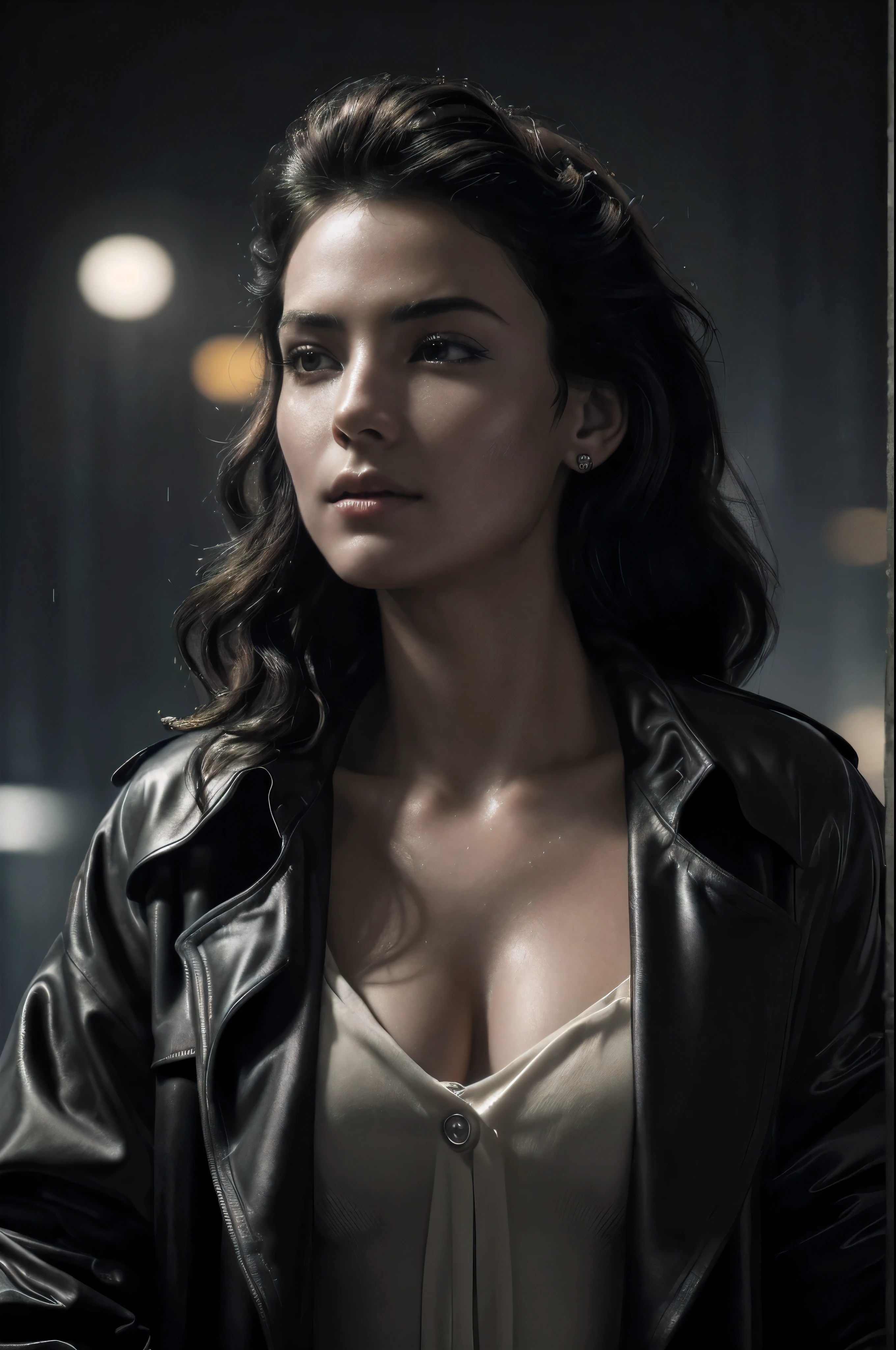 ((Masterpiece in maximum 16K resolution):1.6),((soft_color_photograpy:)1.5), ((Ultra-Detailed):1.4),((Movie-like still images and dynamic angles):1.3) | ((head to thigh):1.3), ((Dramatic Supermodel beauty in a Matrix black trench coat in a Neon Dystopian City):1.2), ((head to thigh):1.1), ((Dark Neon lighting):1.3), ((Heavy rain):1.2), ((Tyndall Effect):1.2), (Matrix style sunglasses), Oil and ink on canvas, fine dark art, super dramatic light, photoillustration, amazing depth, the ultra-detailed, iridescent black, superfluous dreams, intricately details, amazing depth, Amazing atmosphere, Mesmerizing whimsical vibrant landscapes, ((Black Trench Coat):1.2), ((hand gloves):1.1), Maximalism ((beautiful outside, Ugly inside, pressure and pain, beauty and despair, hard and soft, positive and negative, hot and cold, Sweet and sour, Vibrant but boring, Perfect harmony, light and shadows, old and young, Black and white, Corresponding color, loud and quiet, Chaos and peace, life and death):1.2) The complex masterpiece of a real-time engineering leader. | Rendered in ultra-high definition with UHD and retina quality, this masterpiece ensures anatomical correctness and textured skin with super detail. With a focus on high quality and accuracy, this award-winning portrayal captures every nuance in stunning 16k resolution, immersing viewers in its lifelike depiction. | ((perfect_composition, perfect_design, perfect_layout, perfect_detail, ultra_detailed)), ((enhance_all, fix_everything)), More Detail, Enhance.
