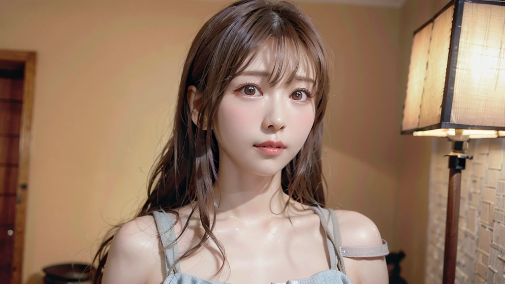 Highest quality, Realistic, Perfect Human Anatomy, Very detailed, Very delicate and beautiful, Raw photo, Professional Lighting, Illumination, Depth of written boundary, Single focus, whole body, Skinny Japanese woman, 30-year-old woman, Brown Hair, Small Head, Beautiful Eyes, True Face, Realistic skin, Fine grain,long hair