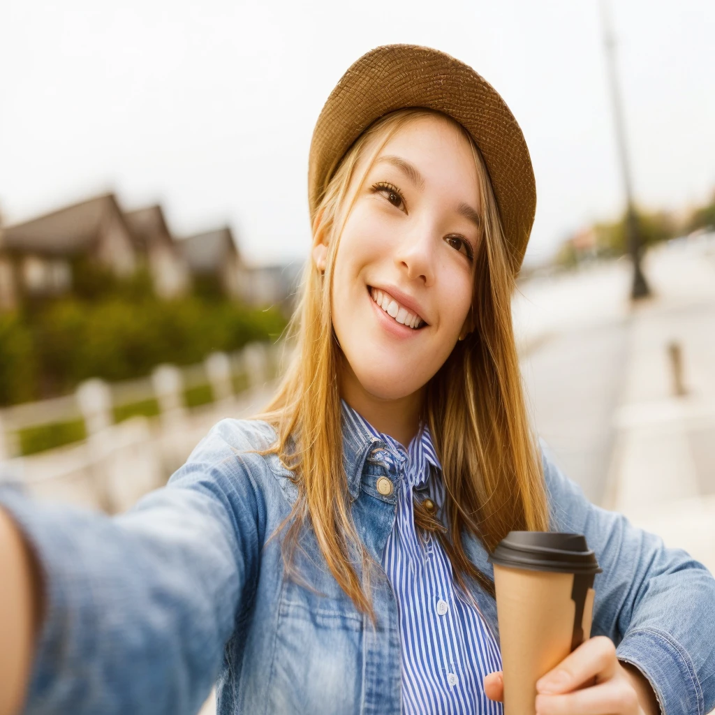 Smile,smiling girl taking a Selfie with her cell phone and coffee, Selfie of a young woman, Selfie photography, accidentally taking a Selfie, taking a Selfie, taking Selfies, smiling into the camera, while smiling for a photograph, Selfie photo, Selfie shot straight on angle, Selfie, girl, smiling for the camera, photo of young woman, smiling girl, in love Selfie