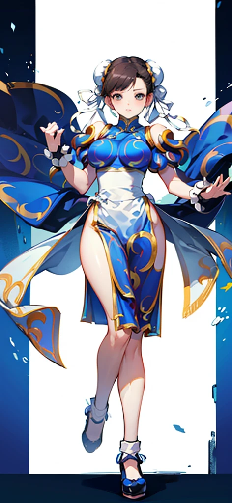 (Chun-Li:1.4),((masterpiece)), ((best quality)), ((ultra detailed)), ((kawaii)), cute, (lovely), ((extremely detailed)), ((8K)), (beautiful), full body,solo,tiny breast
