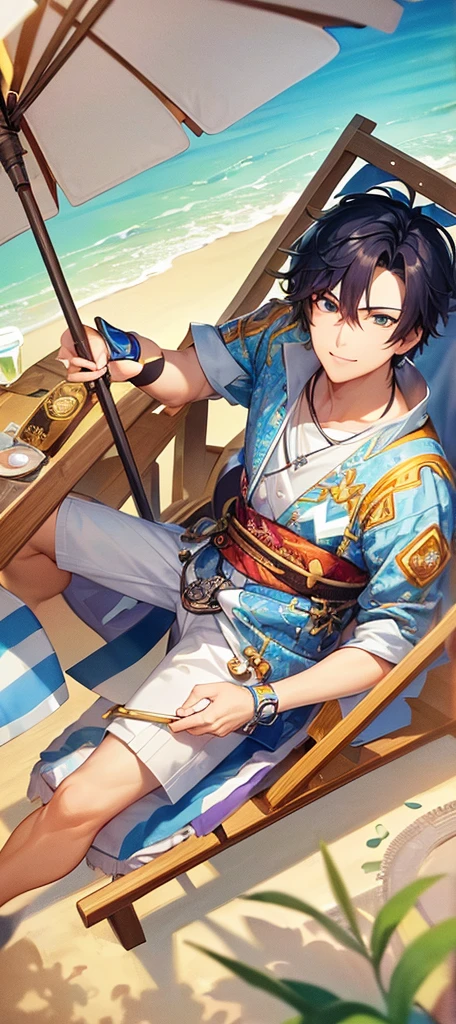 a handsome guy、Serious expression、Cool and beautiful face、Highly Detailed CG Unity 8K Wallpaper, (super masterpiece, Beautiful person, well detailed face polluted smile, It's photorealistic, Hyperrealistic)Cool and handsome face