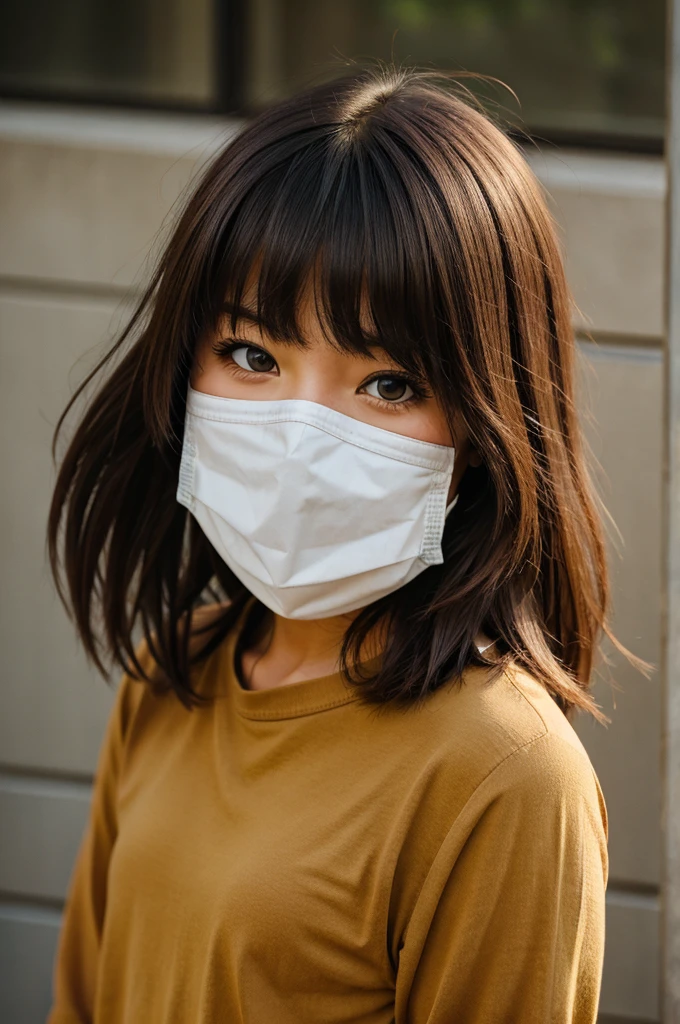 Hide face cute girl