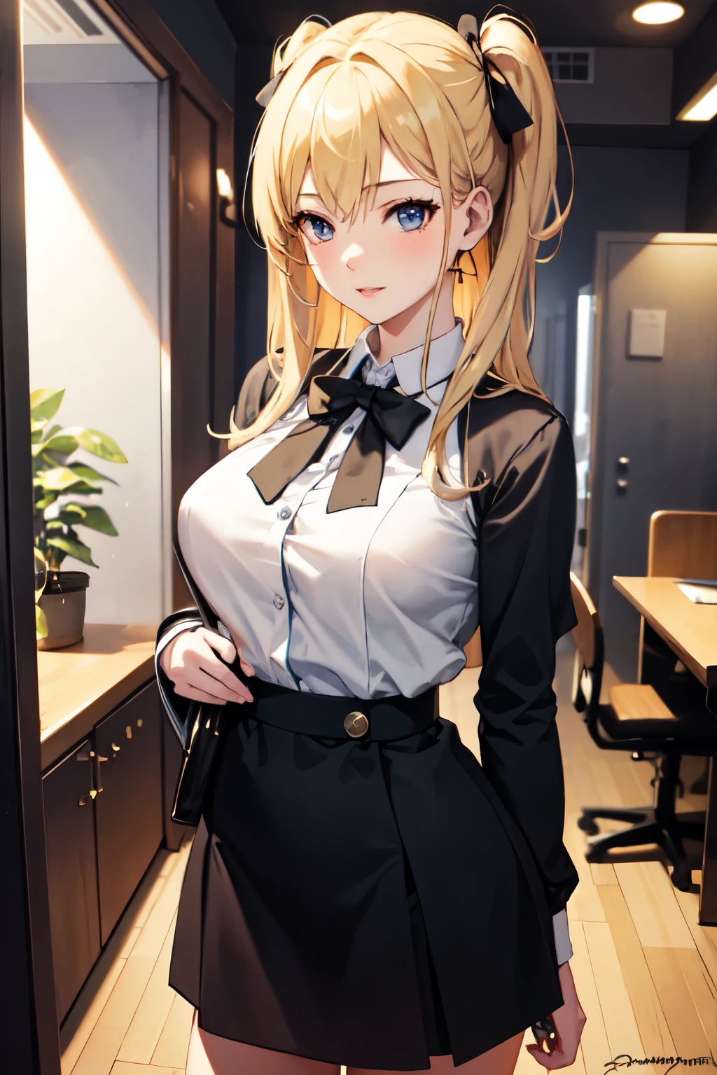 ((best quality)), ((masterpiece)), (detailed), high school girl,Blonde,beautiful girl,Private Server,Going out