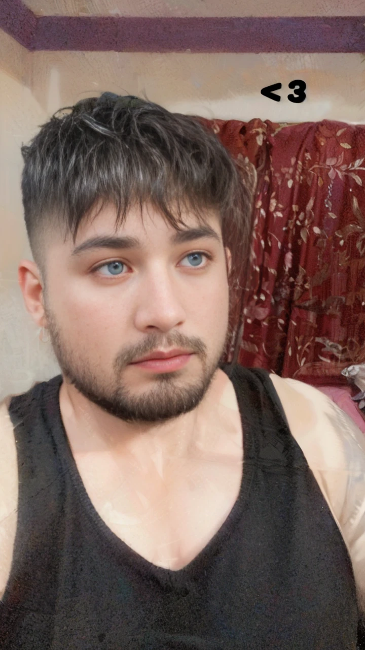 (absurdres, highres, ultra detailed, HDR), masterpiece, best quality, portrait of a boy, handsome boy with blue eyes, detailed face, in a town, young built body, handsome adventurer, professional photo, rpg style man detailed torso, sitting comfortably while legs spread, (puffy(from below:1.1)), eyes on viewer,young boy 18 years old, handsome boy, detailed background, masterpiece art