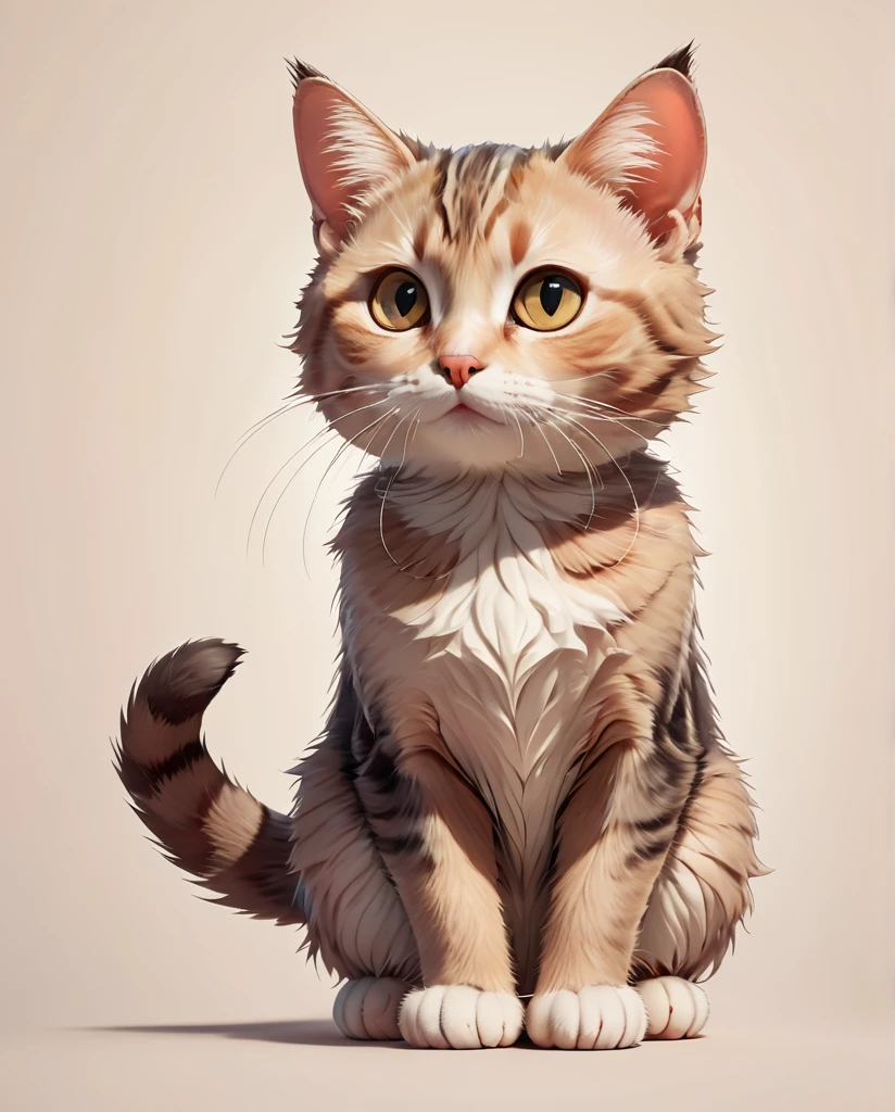 High quality cat cute full body shot facing forward